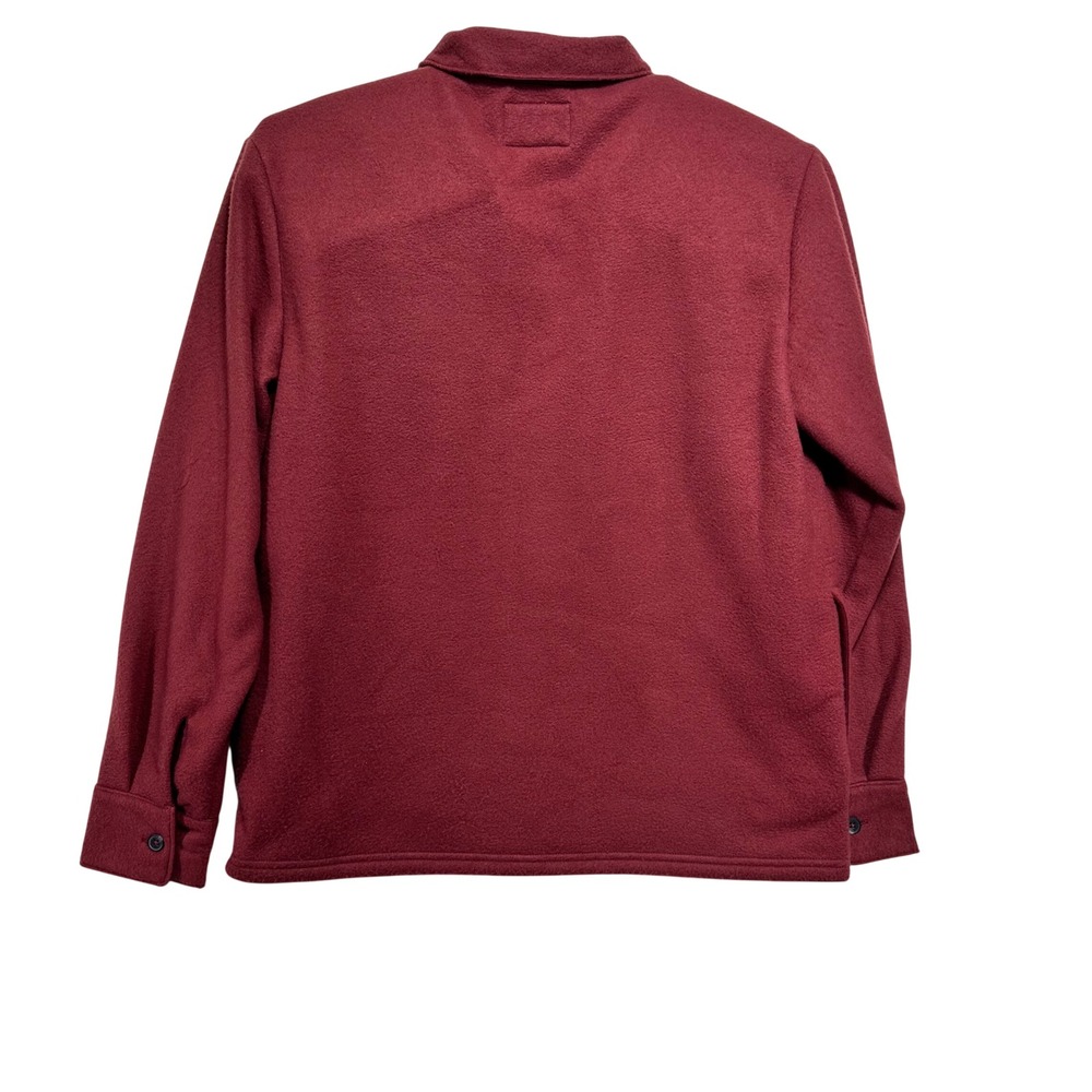 Goodfellow & Co Mens Maroon Fleece Shacket Button Up Jacket  Medium NEW - Picture 5 of 8